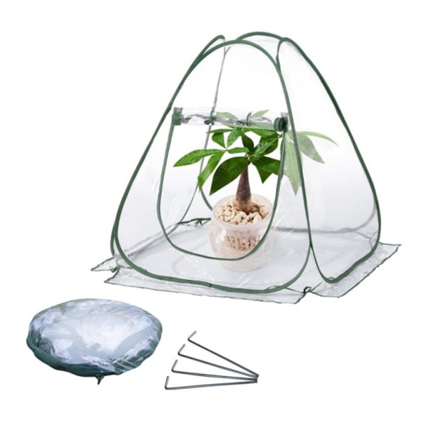 Bärbar PVC Varm trädgård Tier Mini Hushållsväxt Cover Transparent vintertält