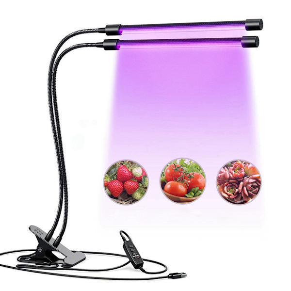 USB 30LED Sisätilojen Kasvien Kasvatusvalo Punainen Sininen Kaksoislampupäät Joutsenkaula & Kiinnike