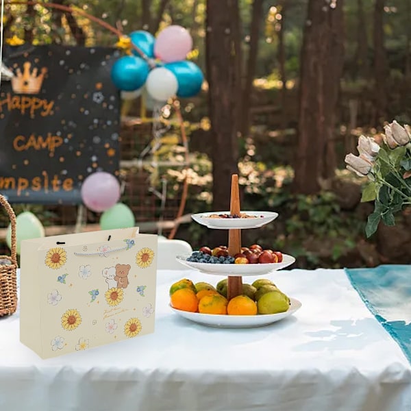 2 stk. Gavepose til Baby, Papirgavepose til Nyfødt, Baby, Gaveindpakning til Babyshower