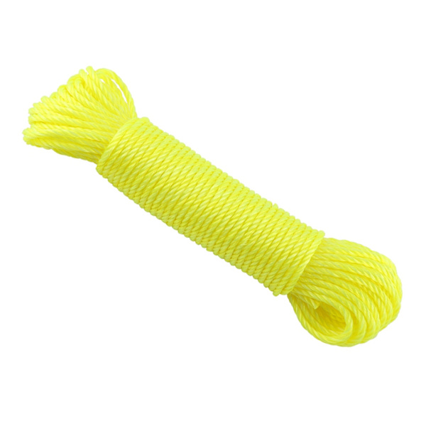 20m Nylon Reb/Line/Snøre Tøjline Have Camping Udendørs (Gul)
