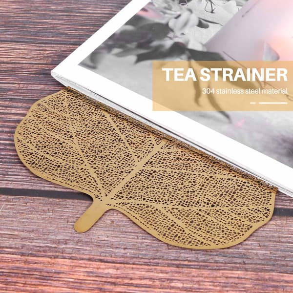 New Handmade Stainless Steel Tea Strainer (Gold Plated)