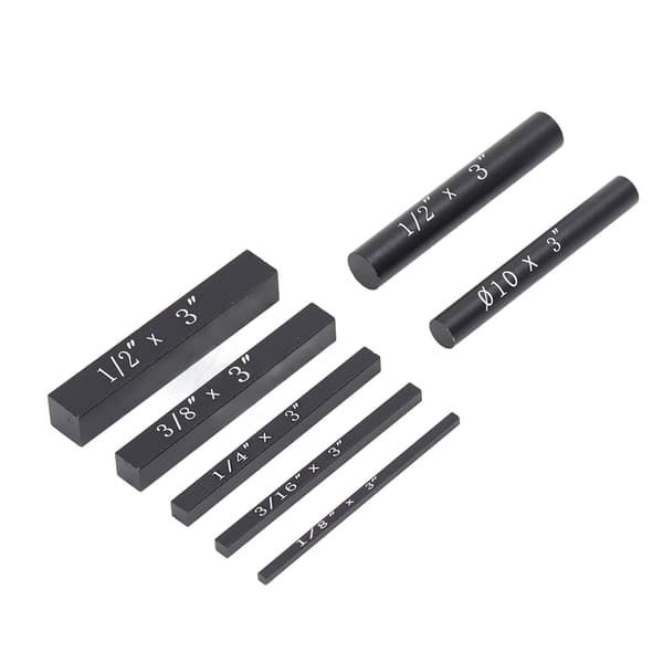 7PCS Setting Block Gauge Aluminum Alloy Black Anodized Surface Woodworking Tool for Measurement Black