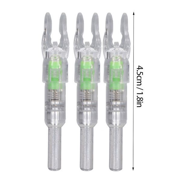 3 st Ljuspilar för Pilar Automatisk Belysning 6,2 mm Innerdiameter Bågskytteaxel Ljuspilspil för Utomhusbruk