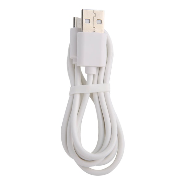 Bärbar klämma Kylfläkt USB Uppladdningsbar skrivbordsfläkt med LED-lampa (vit)