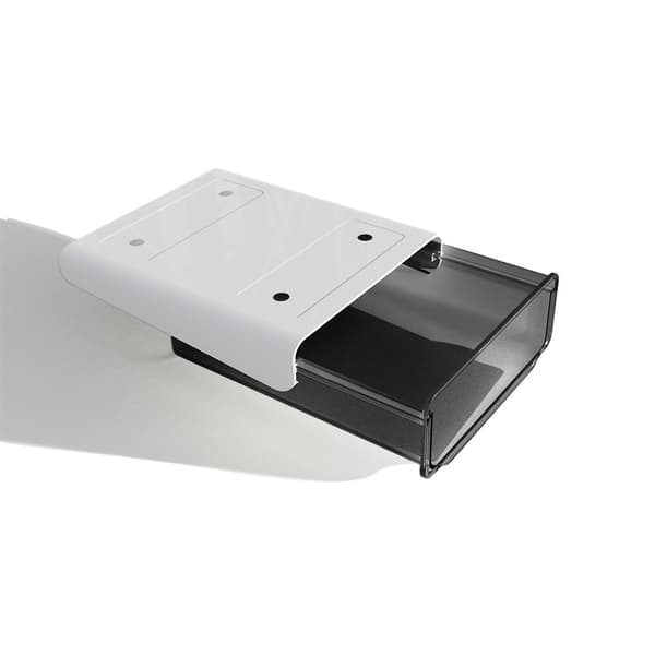 Under-desk Storage Box No Punching Storage ABS PS Small Hidden Drawer for Dorm Small Transparent Black