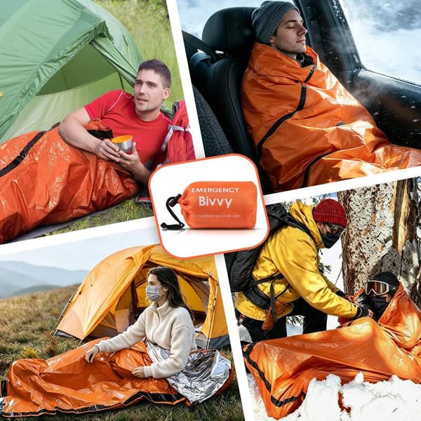Nødsovepose / Bivvy - Overlevelsessovepose - 4-pakning