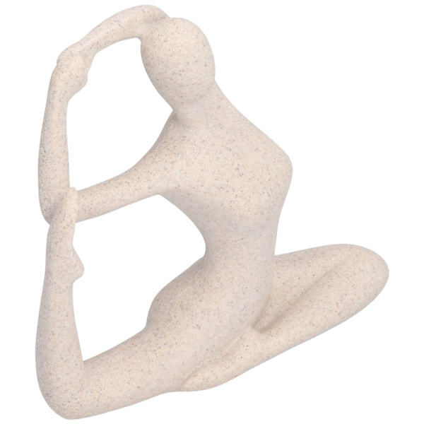 Yoga Pose Statue Nordisk Sandsten Resin Yoga Pose Figurer Samleobjekt Dekoration Gave til Hjem Kontor Dekoration