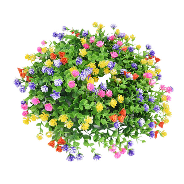 Blomsterkrans Vår Brudslöja Konstgjord Rund Blomsterkrans för Vardagsrumsvägg Entrédörr Spis Sovrum Fest