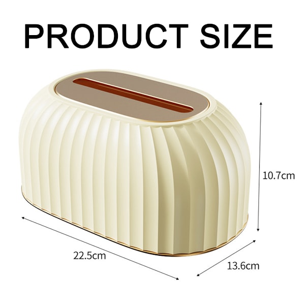 Servettlådeöverdrag - fjäderupphöjande och sänkande servettpappershållare med bred öppning, servetthållare/organisatör för badrum sovrum vardagsrum, 8,8 x 5,4