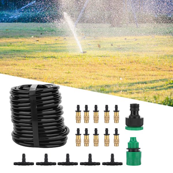 15m 20 Kopparmunstycke Slangbevattningssystem Växt Självbevattning Droppkit (EU)