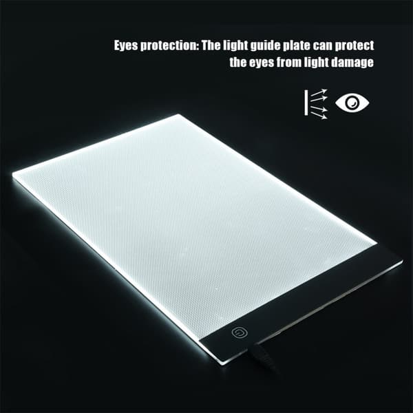 USB LED Light Board for Tracing - A4 Size (Steplessly Adjustable Brightness)