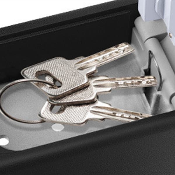 Wall Mounted 4-Digit Combination Lock Box, Portable Large Capacity Key Storage for Home Office Construction Site