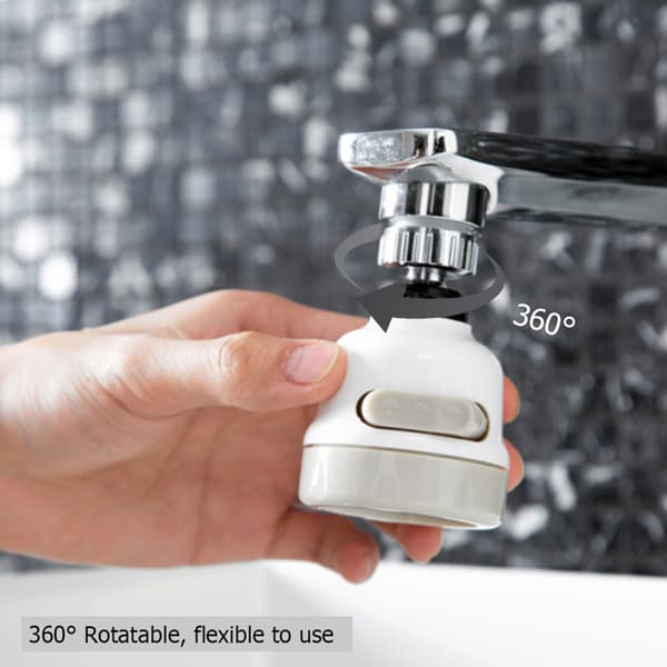 360-degree Rotatable Kitchen Faucet Nozzle with Splash Guard and 3 Modes