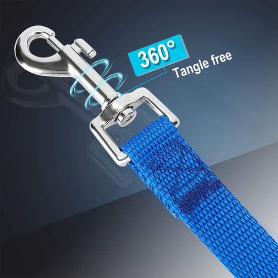 Dog Leash 20 Meters, Long Leash, Training Leash, Tracking Leash, Nylon, 2cm Wide, Black, Active and Medium Dogs, Dog Leash Pull Leash, Walking