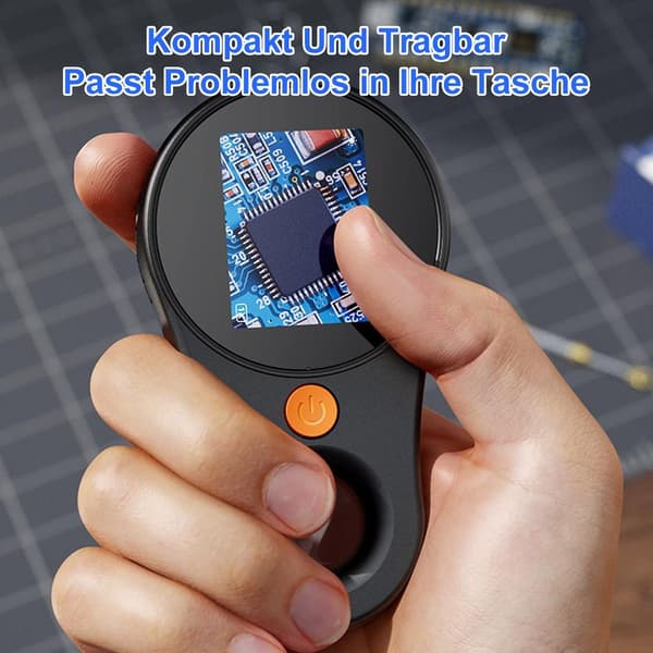 Digital Dermatoscope Handheld Device, 1080P High-Resolution Microscope with IPS Screen, 500x Magnification, 8 LEDs for Skin Analysis.