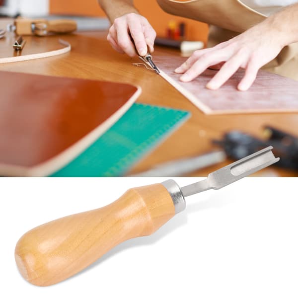 French Style Leather Edge Beveler Skiving Knife for DIY Craft, Wide Edge Trimming Tool