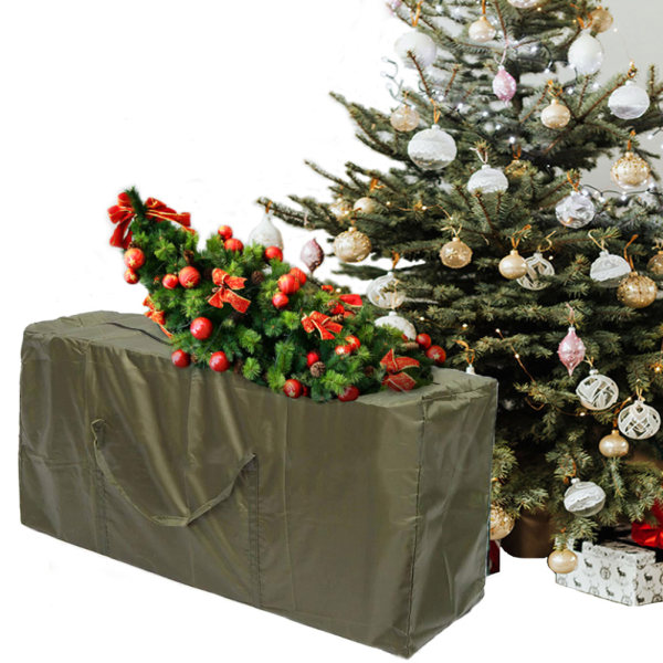 Konstgjord julgransförvaringsväska med handtag och dragkedja Vattentät julgransförvaringsväska