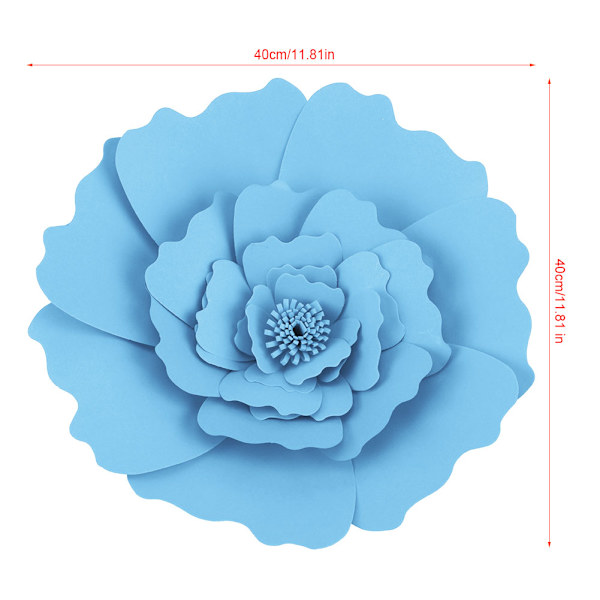 DIY Vacker Dekoration av Silkespappersblommor för Födelsedag Bröllopsfest Mörkblå