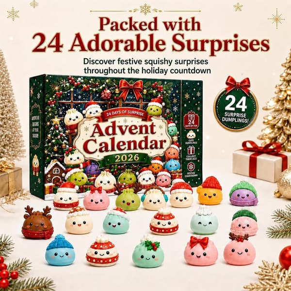 Squishy Advent Calendar 2026, 24 Soft Mini Figures for Christmas Countdown, Soft Squeezable Mini Toys for Daily Countdown Fun, Christmas Stocking Stuffers[LM]
