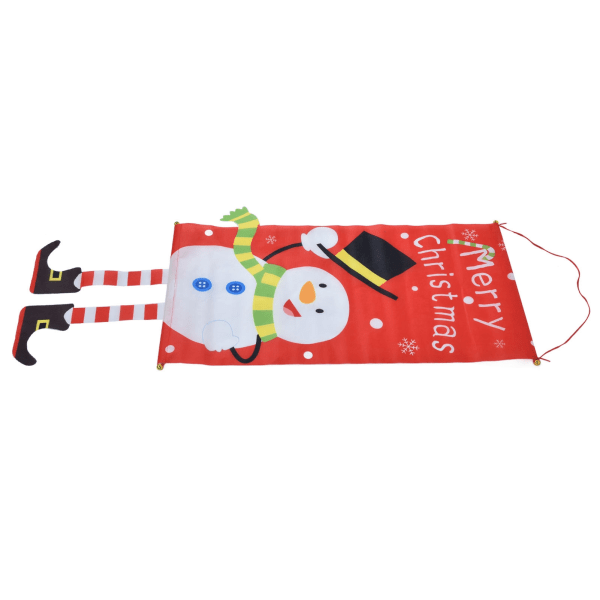 Christmas Themed Door Banner Xmas Doors Wall Decorations Cartoon Hanging Banner CanvasSnowman