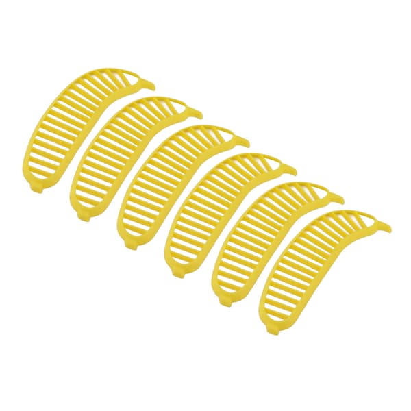 6 st gula fruktskärare, snabb skärning, robust, mångsidig bananhackare för kök och hemmabruk