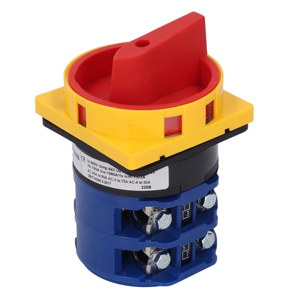 Universal Switch 2-Position Selector Lockable Rotary Cam Switch 125A AC240V 440V