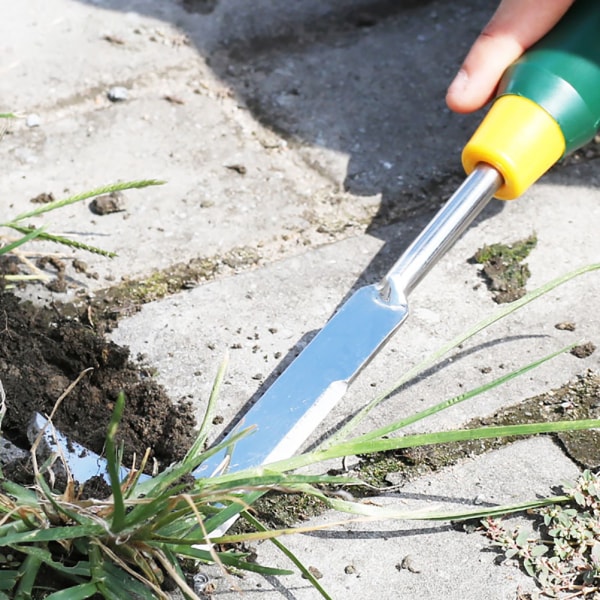 Bærbar plenluker, verksted og fortau lukeverktøy med spade med karbonstålblad for hagearbeid