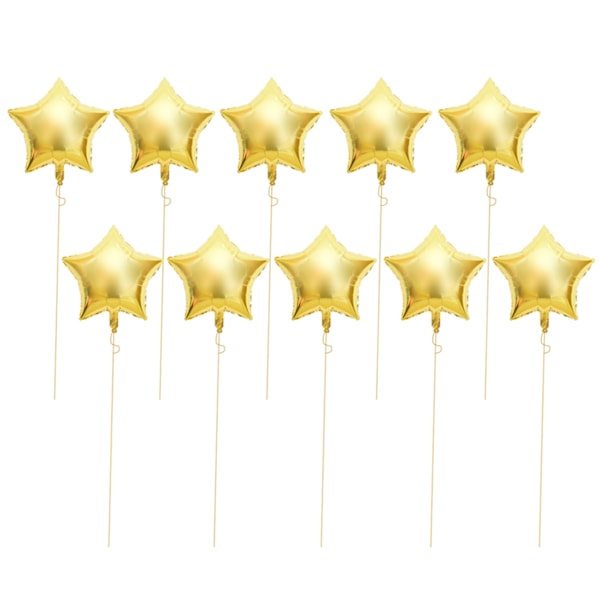 10 stk 10\" Five Star Aluminiumfolie Ballonger Fest Bryllup Bursdag Dekor