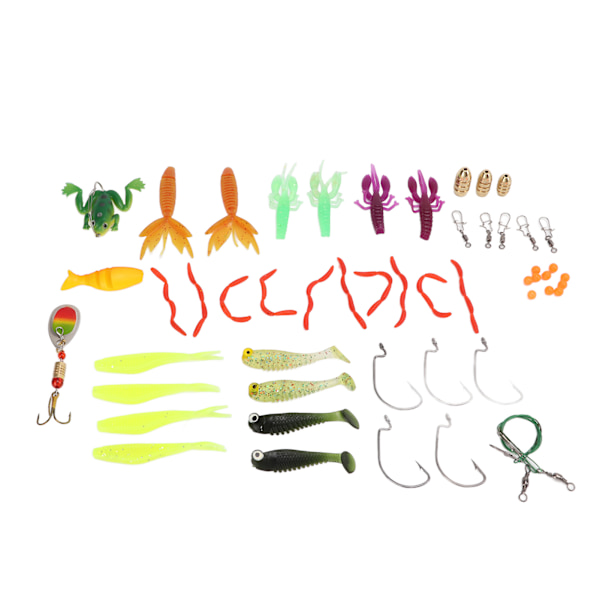 52 st/set fiskedrag med metallbete set crankbait-kontakt jiggkrokar fiskeredskap lockbete kit