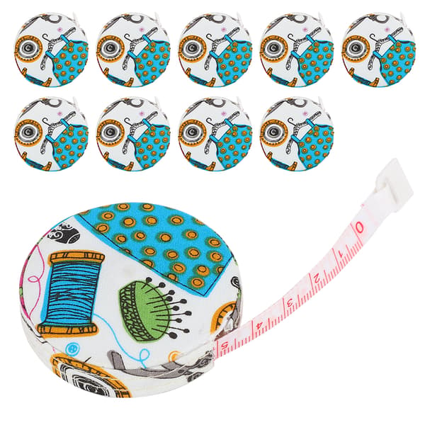 10 Pcs Tape Measure Portable Retractable Soft Ruler Sewing Tape for Tailor Craft
