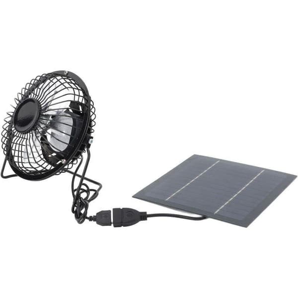 Mini 5W Solarfläkt – Solcellspanel med USB-kabel – Justerbar Hastighetskontroll – Energibesparande för Utomhusutrymmen