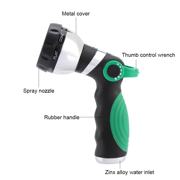 Multifunktionell tumkontrollspray Biltvätt Trädgårdsvattenpistol Rengöringsverktygstvätt
