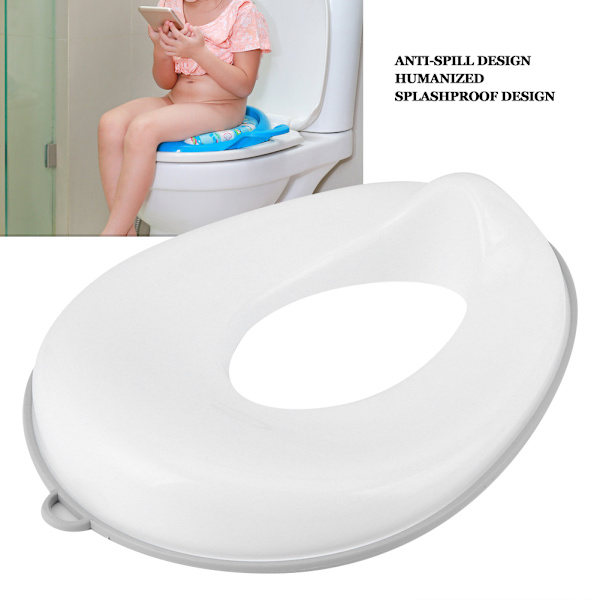 Bærbar Pottetræningssäde til Børn Spædbarn Toilet Potte Ring Assistent Værktøj (Grå Kant) Pottetræningssäde