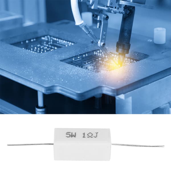10 Pcs Cement Resistor Power Tolerance 5% Insulated Electronic Components 5W(1R)
