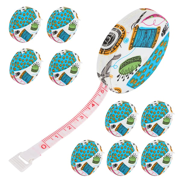 10 Pcs Tape Measure Portable Retractable Soft Ruler Sewing Tape for Tailor Craft