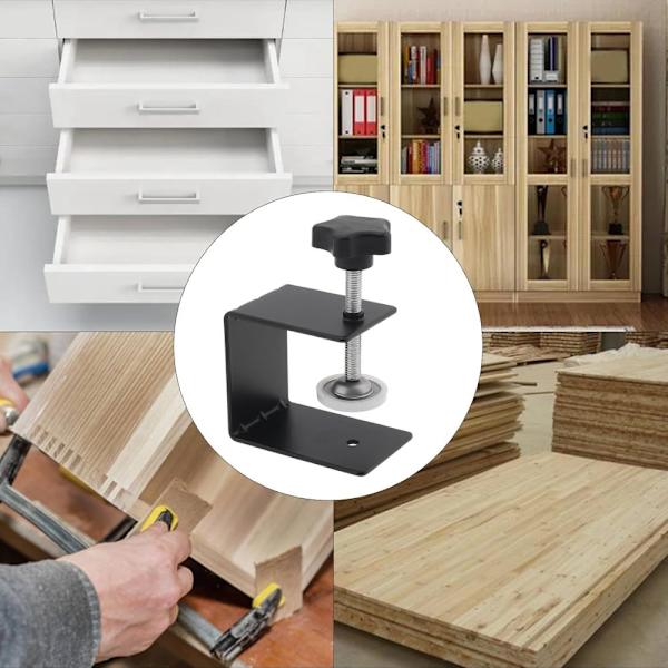 Universal Kabinets C-Klemmer, Stål Skuffe Front Installationsklemmer, Justerbare Skuffe Panel Klips med Store Silikon Beskyttelses Puder