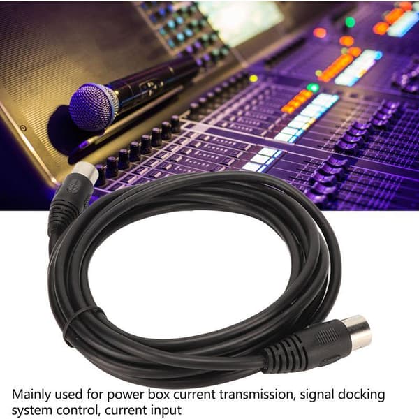 7-stifts DIN hane till Plug and Play-kabel, stor förlängningskabel för dator, medicinsk utrustning, 3 meter