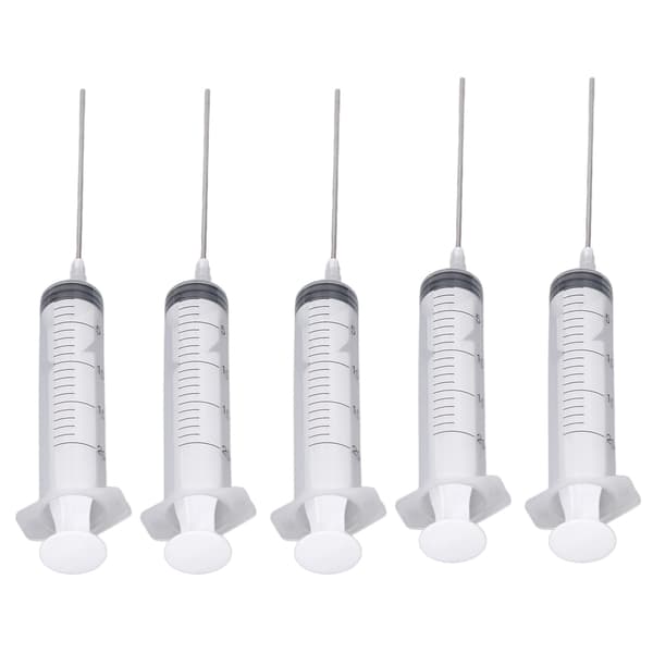 Inkjet Printer Ink Cartridge Ink Refill Tool 5 Pcs 20ml Syringe with 5 Pcs 10cm Flat Needle for Office