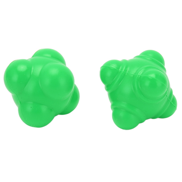 2 st Gummi Reaktionsstudsbollar Oregelbunden Form Reaktionsbollar för Koordination Smidighet Hastighetsträning