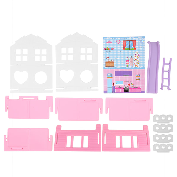 Miniatyyri Nukkekoti Leikkikalut DIY Lapsi Kokoaa Nukkekodin Vauvan Leikkikalut Poika Tytöt Lahja A-Tyyli