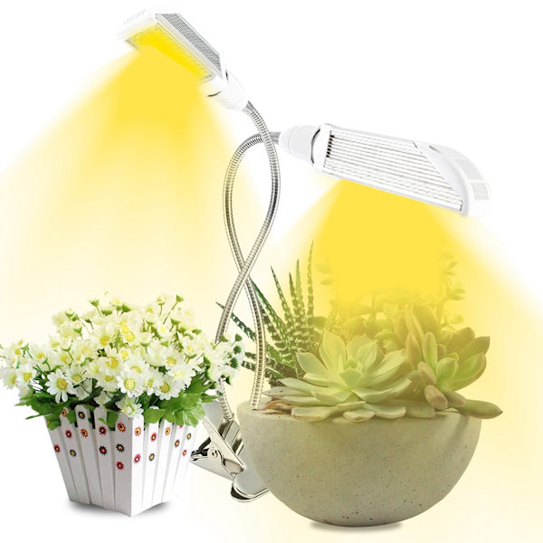EU-stik AC100-240V 45W Plant Grow Lampe LED Lys med Svanehals & Klemme til Drivhus Havebrug
