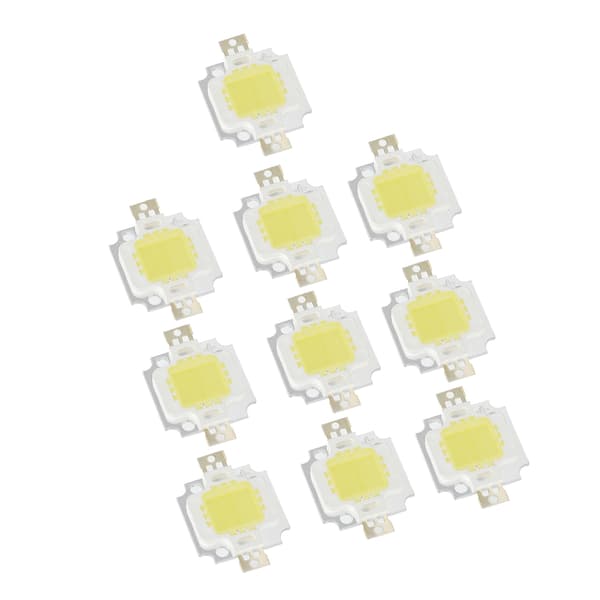 10 pcs COB Light Source 10W / 6500K Integrated LED Chip 12V/700mA for DIY Lamp Accessories Pure White Light