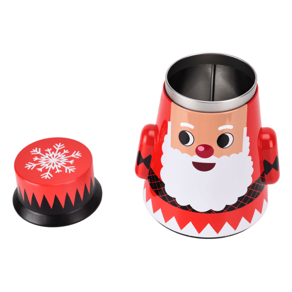 Julgodis Järnlåda Roly Poly Design Jultomte Snögubbe Godisburkar Förvaringslåda Santa Claus