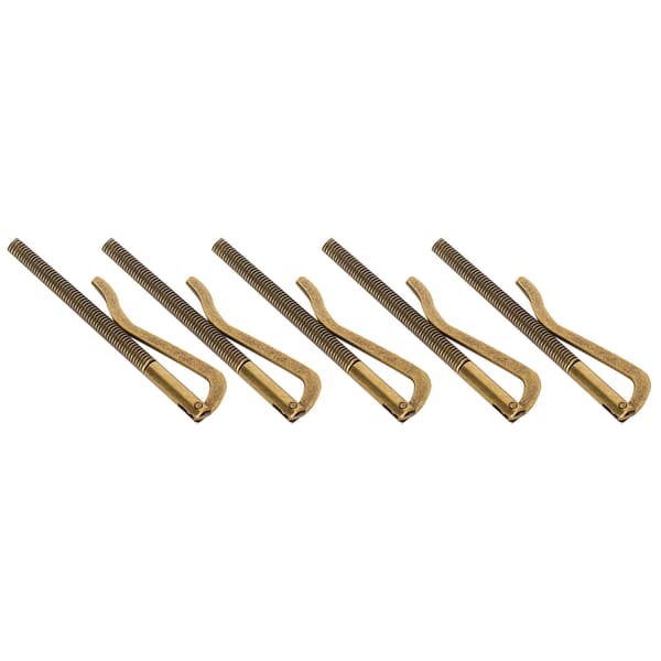 5 stk. bronzepengeclips galvaniseret stålfjeder 85 mm til læderpung