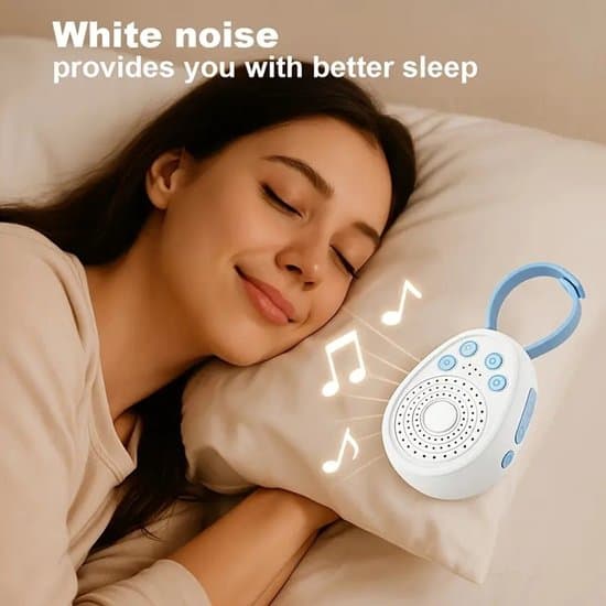 Mini White Noise Machine with 20 Soothing Sleep Sounds and 1000mAh Battery