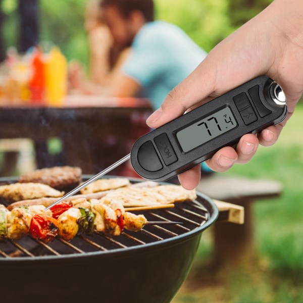 BBQ Kullgrill Grov Vedrøyker Temp Måler Grill Termometer