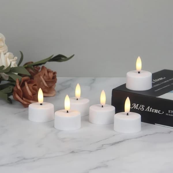 Oppladbare telys - LED-lys med kontroll og timer - 12-pakning 6-Pack