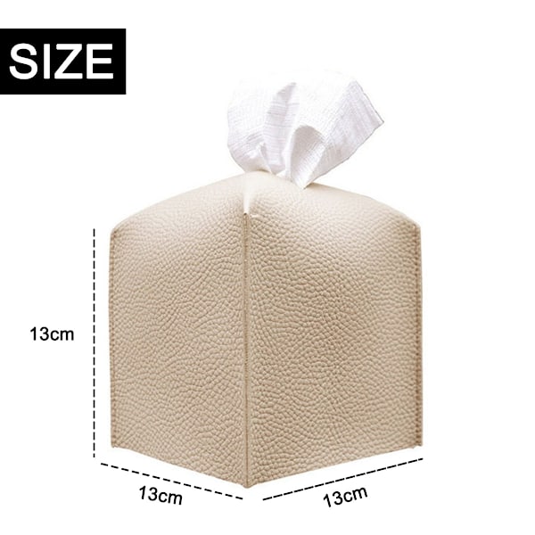 Fodral för pappersnäsdukar, Modern Square Cube Covers PU Läder Näsduksförvaringslåda Foder för Hem Badrum Bänkskiva Kontorsdekor
