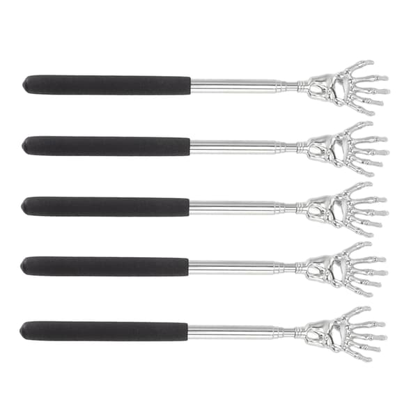 5 Pcs Extendable Stainless Steel Back Scratcher, Telescopic Portable Retractable Body Massager Tool