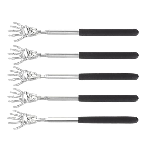 5 Pcs Extendable Stainless Steel Back Scratcher, Telescopic Portable Retractable Body Massager Tool